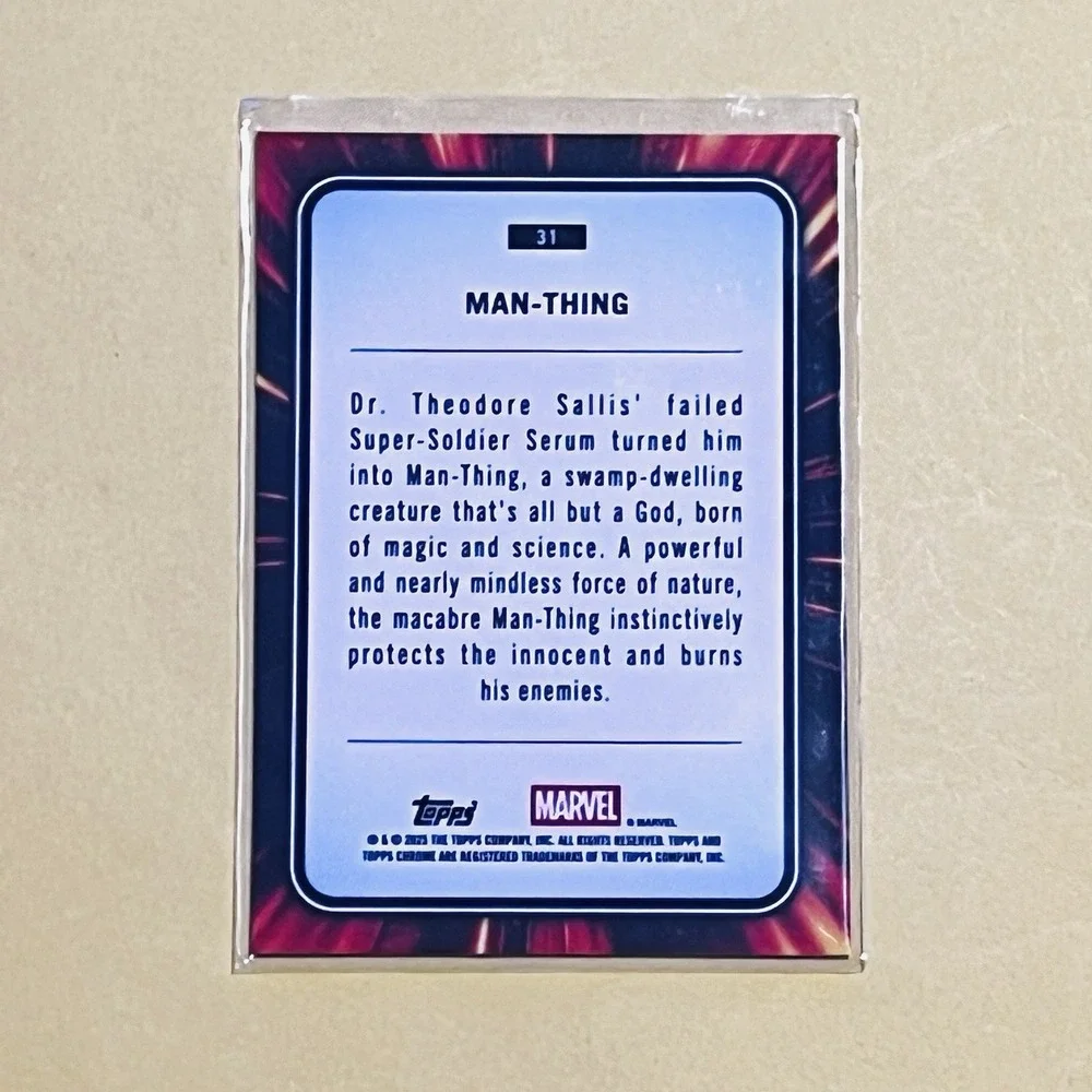 2025 Topps‎ Chrome Marvel Man-Thing #31 Base Card